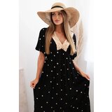 Kesi Włoski Women's viscose dress with a tie on the back black | Shoptok.si