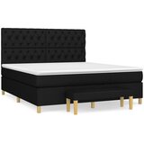 Maison Chic Box spring postelja - Vzmetna postelja z vzmetnico črna 160x200 cm blago SL1804, (21889192) | Shoptok.si