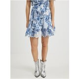 Guess White and blue ladies patterned skirt Peggy - Ladies Cene