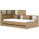 MID.YOU POSTELJA S PREDALOM 90 cm x 200 cm , bela, hrast artisan | Shoptok.si