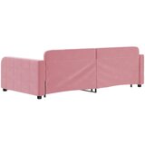  Dnevni krevet na razvlačenje ružičasti 100 x 200 cm baršunasti | shoptok.hr