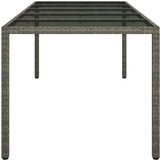 vidaXL Stol Za Blagovanje U Vrtu Sivi 250x100x75 cm Poli Ratan | shoptok.hr
