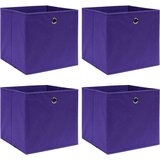 vidaXL Kutije za pohranu 4 kom ljubičaste 32 x 32 x 32 cm od tkanine cijene