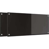  Kuhinjski zid 2 pcs Crna 90 x 40 cm Staklo otporno na udarce | shoptok.hr