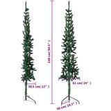  Tanka umjetna polovica božićnog drvca sa stalkom zelena 240 cm | shoptok.hr