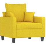  Fotelja s tabureom svjetložuta 60 cm od tkanine | shoptok.hr