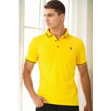 Dewberry T9586 MEN'S POLO NECK T-SHIRT-YELLOW | Shoptok.si