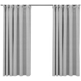  Zavjese za zamračivanje s kukama 2 kom sive 140 x 175 cm | shoptok.hr