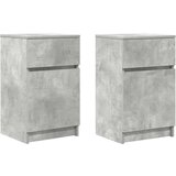 vidaXL Nočna omarica 2 kosa betonsko siva 39x35x65 cm inženirski les | Shoptok.si