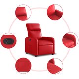  Električni naslonjač od umjetne kože crveni | Eponuda.com
