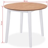 In Jedilna garnitura 5 delna MDF in kavčukovec bela | Shoptok.si