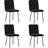  Blagovaonske stolice 4 kom crne baršunaste | shoptok.hr
