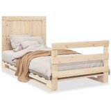  Okvir kreveta s uzglavljem 100 x 200 cm od masivne borovine | shoptok.hr