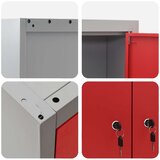 5-delni set orodnih omar in pegboarda za steno rdeča kovina, (22048529) | Shoptok.si