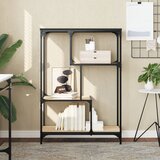 vidaXL Knjižna polica sonoma hrast 81x36x115 cm inž. les in jeklo Cene
