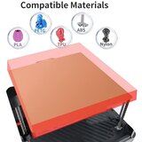 Aldor Build Plate 257 &amp;times; 257 mm &amp;ndash; Double-Sided PEI kompatibilna sa Bambu Lab A1, P1 i X1 Series Slike