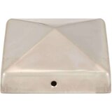 vidaXL Piramidni pokrovčki za stebričke 6 kosov jeklo 81x81 mm | Shoptok.si