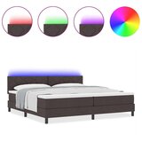 Box Postelja z vzmetnico z vzmetnico Temno rjava 200 x 200 cm blago, (5000128318) | Shoptok.si