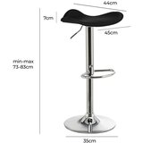 Casa Selección Crne barske stolice u setu podesive visine 2 kom od umjetne kože (visine sjedala 73 cm) – | shoptok.hr