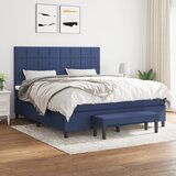 The Living Store Box spring postelja z vzmetnico modra 180x200 cm blago - Box Spring Postelja, (21514930) | Shoptok.si