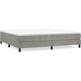 The Living Store Posteljni okvir svetlo siv 200x200 cm žamet - Box Spring Posteljni Okvir, (21488274) | Shoptok.si