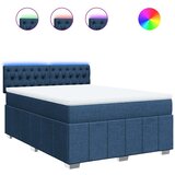  Krevet s oprugama i madracem plavi 140 x 190 cm od tkanine | shoptok.hr
