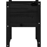 vidaXL Visoka greda črna 40x40x52,5 cm trdna borovina | Shoptok.si