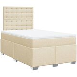  Krevet s oprugama i madracem krem 120 x 200 cm od tkanine | shoptok.hr