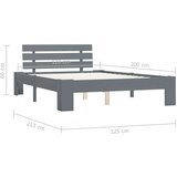  Za krevet od masivne borovine sivi 120 x 200 cm | shoptok.hr
