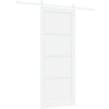 vidaXL klizna vrata sa setom hardvera bijela 83x202 cm od punog drva bora | shoptok.hr