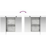  Set ormarića za kupaonicu 4 pcs Betonska siva | shoptok.hr