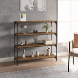 vidaXL Ormarić za knjige boja hrasta 100x33x100 cm drvo i čelik | shoptok.hr