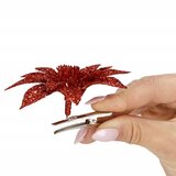  Božićni ukras “Božićna zvijezda” - 11 × 11 cm, crvena sa šljokicama | shoptok.hr