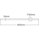 Zuma line W90477-60BK - led zidno svetlo troy LED/8W/230V 60 cm crna | Eponuda.com
