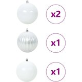 vidaXL Set božičnih okraskov 4 pcs Bela | Shoptok.si