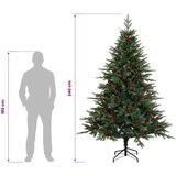  Umjetno božićno drvce s nogom 240 cm 300 LED lampica - Zelena 240 cm s LED svjetlima | shoptok.hr