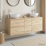  Set ormarića za kupaonicu 3 kom. Hrast sonoma 129 x 41 x 80 cm Cijene
