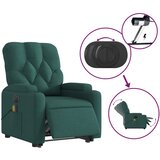  Masažni naslonjač na podizanje od tkanine tamnozeleni | shoptok.hr