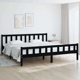  Posteljni okvir črn iz trdnega lesa 160x200 cm, (20606016) Cene