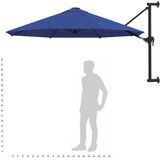  Zidni suncobran s metalnom šipkom 300 cm plavi | shoptok.hr