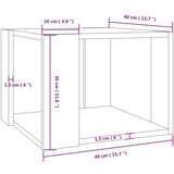vidaXL Klubska mizica dimljeni hrast 40x40x30 cm konstruiran les, (20714382) | Shoptok.si