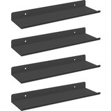  Polica na zidu s policom Zidne 4 pcs Crna 30 x 9 x 2 5 cm - Crna 30 x 9 cm 4 | shoptok.hr
