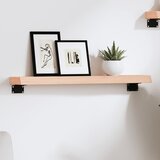 Maison Chic Stenska polica - Viseča Polica 60x10x4 cm neobdelana trdna hrastovina, (21784620) | Shoptok.si
