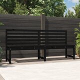 The Living Store Vrtna klop črna 201,5 cm trdna borovina - Vrtna Klop, (21477174) | Shoptok.si