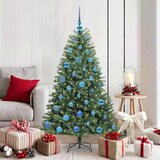 vidaXL Umetno Zložljivo Božično Drevo Zelena 150 cm PVC in kovina | Shoptok.si
