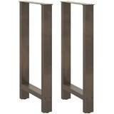 vidaXL Noge za barski stol Prirodni čelik 2 kom 40 x (90-91) cm Čelik | shoptok.hr