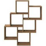 vidaXL Zidna kockasta polica Artisan hrast 78x15x93 cm izrađeno drvo | shoptok.hr