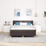  Postelja z vzmetnico Temno rjava 200 x 160 cm Poliester, (5000127667) | Shoptok.si