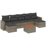 Maison Chic Seti vrtnega pohištva - Vrtna garnitura - Vrtni pohištvo set 8-delna z blazinami siv poli ratan, (21800307) | Shoptok.si