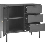  Komoda antracit 75 x 35 x 70 cm od čelika i kaljenog stakla | shoptok.hr